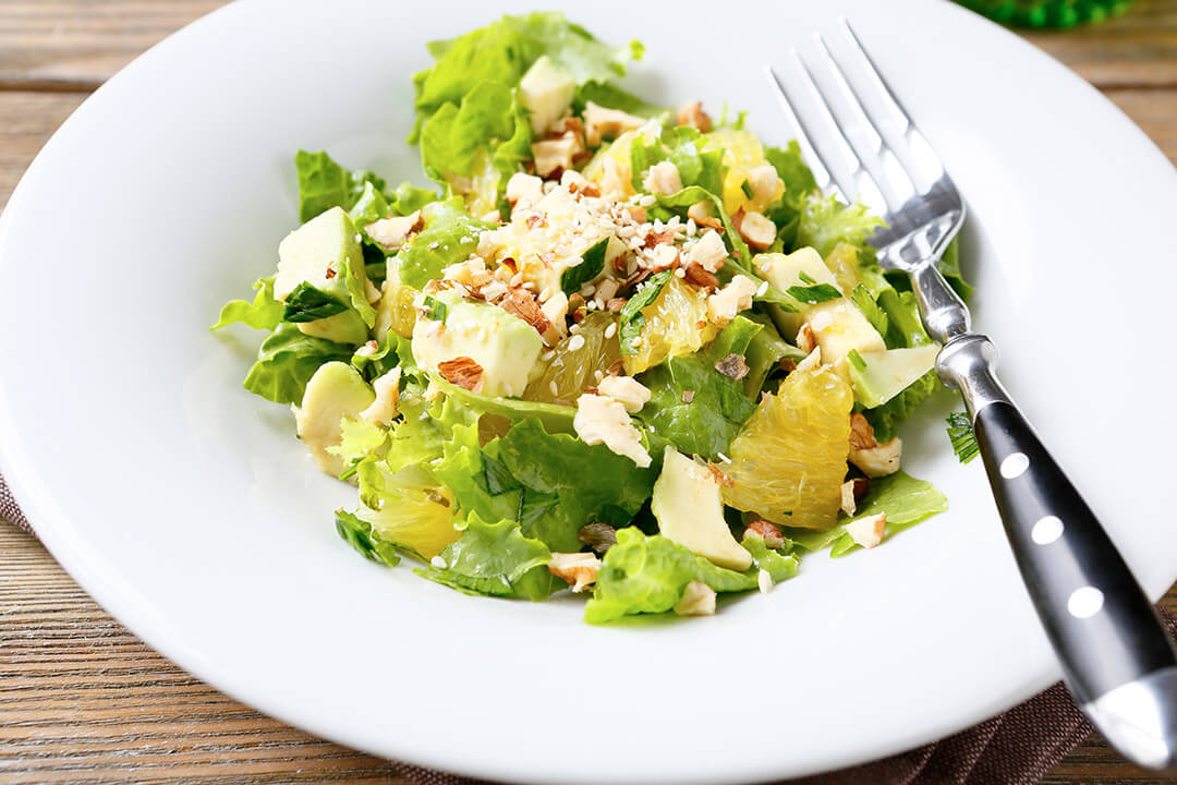 ensalada de aguacate y naranja