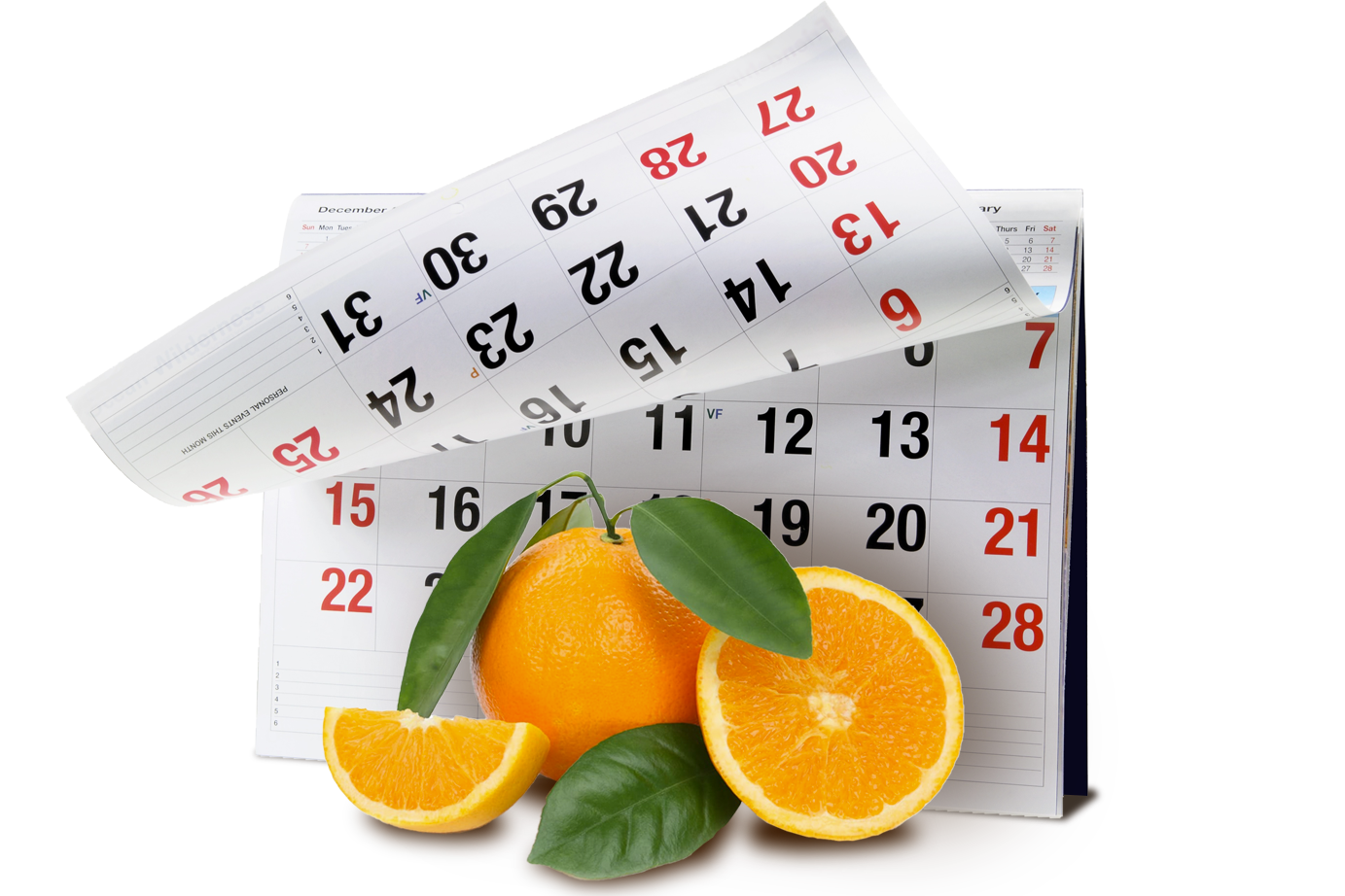 Calendario de naranjas