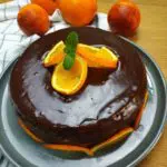 Tarta de naranja y chocolate