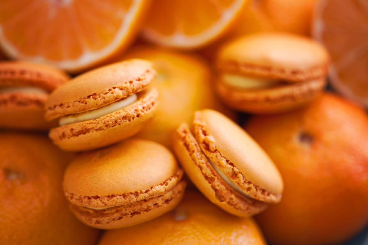 macarons de naranja