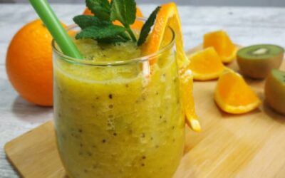 Zumo de kiwi y naranja