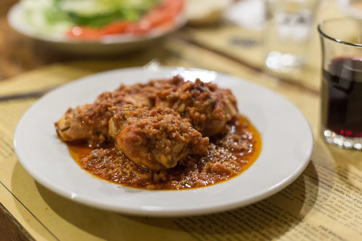 conejo en salsa de almendras