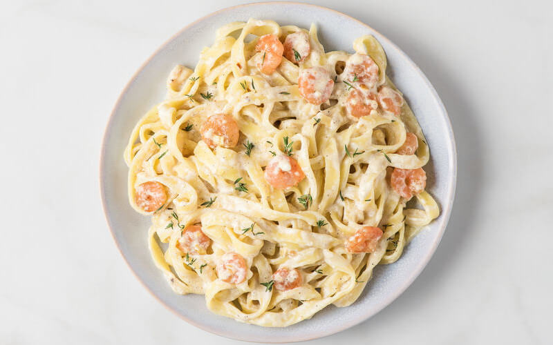 Pasta con Gambas