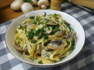 Pasta con champiñones 1 Pasta con champiñones 1