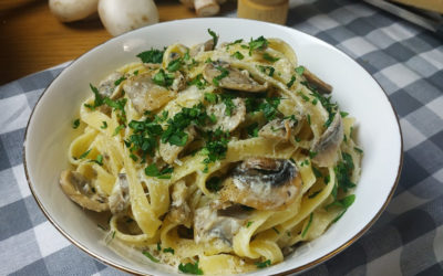 Pasta con champiñones