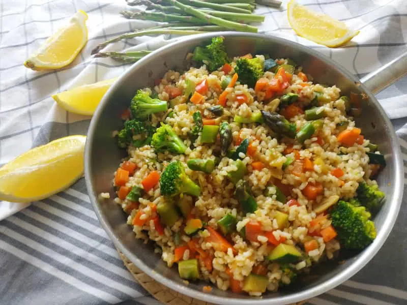 Arroz integral con verduras