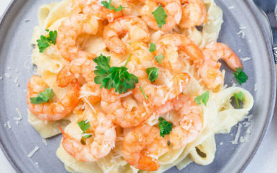 Pasta con Gambas al Ajillo