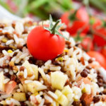 lentejas con verdura y arroz