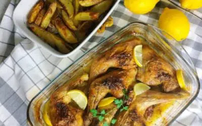 Pollo al horno con limón