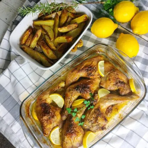 pollo al horno con limón