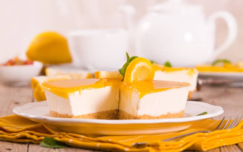 Tarta de limón con galletas