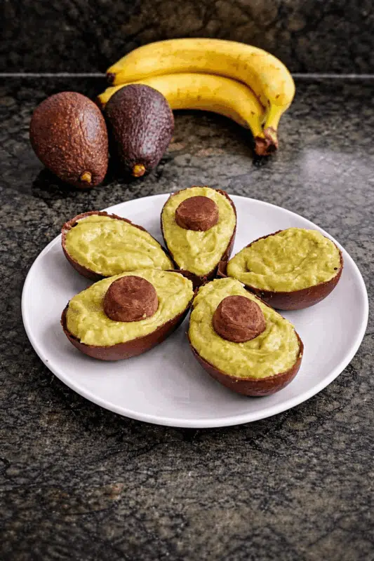 Postre de aguacate y platano