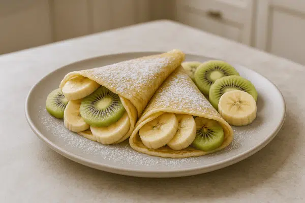 Crepes con frutas frescas
