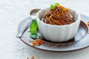 mousse de chocolate y naranja