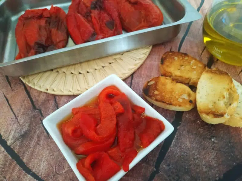 Pimientos rojos asados